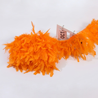 Frange de plumes de chandelle de dinde teintes sur mesure en gros pour la décoration de costumes de carnaval, jupes, robes et projets DIY