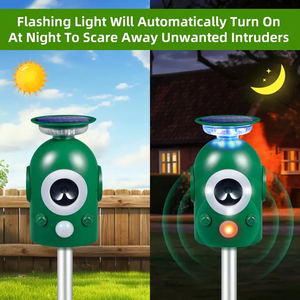 Hayvan Kovucu Ultrasonik Güneş Enerjili Hareket Sensörü Kuş Kovucu Yanıp Sönen Işık Bahçe Dış Mekan Çevre Dostu Elektrikli Şarj Edilebilir - Product Image 4