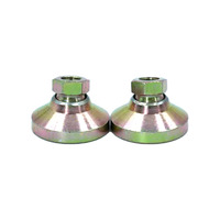 Supports de nivellement industriels robustes à pied pivotant en métal avec tige filetée M8 M10 M12 M16 et trou fileté