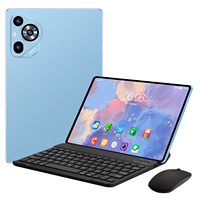 Tablet PC Profesional 10.1 inci CPU MTK 16GB + 512GB Android 15 4G Wifi Dual Sim Card dengan Keyboard Case untuk Gaming dan Bisnis