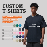 T-shirts pour hommes en coton blanc surdimensionnés, personnalisés pour l'été, de haute qualité, 230 g, style streetwear décontracté