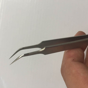 Pinzas extendidas de acero inoxidable, pinzas de precisión de 16 cm para extensión de pestañas, herramientas de reparación de teléfonos móviles. - Product Image 1