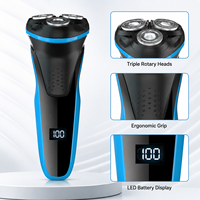 Rasoir électrique portable pour homme, rasoir à triple lame classique pour le corps entier, rechargeable par USB, lavable, étanche
