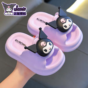 Sandalias Abiertas para Niñas Sanrio, Diseño de Dibujos Animados, Antideslizantes, para Interiores, Baño, Suela Suave, para Padres e Hijos, Kulomi - Product Image 2