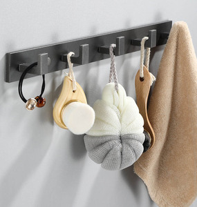 DS4949 adesivo adesivo gancio per porta Non trapanatura appendiabiti per cappelli porta appendiabiti in alluminio solido gancio da parete - Product Image 2