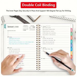 Custom logo Printing Hardcover <b>A5</b> A4 Dotted <b>Notepad</b> Book A4 Spiral Wire Bound Durable Prayer Journal Planner Notebooks - Product Image 6