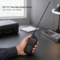 Antenne souple flexible à gain élevé GT-771 à double bande et polarisation verticale 136-174 MHz/400-480 MHz pour talkie-walkie radio portatif