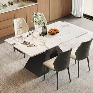 <span class=keywords><strong>Table</strong></span> rectangulaire en marbre de luxe italienne, <span class=keywords><strong>table</strong></span> extensible pour salle à manger, <span class=keywords><strong>table</strong></span> <span class=keywords><strong>pliante</strong></span> en pierre d'ardoise, <span class=keywords><strong>table</strong></span> à dîner extensible pour 8 personnes - Product Image 2