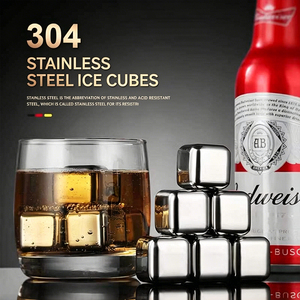 Cubitos de Hielo Ecológicos de Acero Inoxidable Reutilizables para Enfriar Whisky, Cola, Vino y Bebidas, Accesorios de <span class=keywords><strong>Bar</strong></span> y Cocina con Clip - Product Image 3