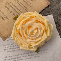 Têtes de roses en soie réalistes, fleurs artificielles superposées, moulées à la main, décoration florale pour mariage, mur de fleurs DIY
