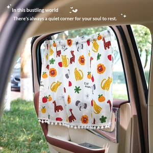 Cortina para Auto con Diseño de Animales de Dibujos Animados, Bloqueador Solar, Privacidad, Protección Solar Universal para las Cuatro Estaciones - Product Image 2