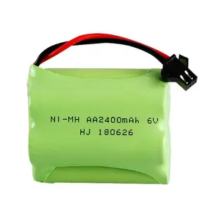 Ni-MH AA 2400MAH 6Vバッテリーパックリモコン電気玩具照明用