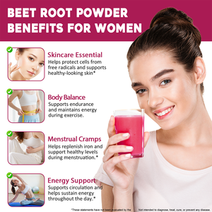 솔로트리 유기농 비트루트 파우더 비건 슈퍼푸드 보충제 레드 동결건조 비트 뿌리 추출물 파우더 베이킹 주스 음료용 - Product Image 4