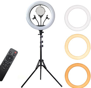 2024 prix usine populaire diffusion en direct vidéo trépied support pour téléphone photographie lumières anneau lampe avec miroir - Product Image 6