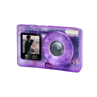 Appareil photo numérique à double écran DC02T 4K, 5MP CMOS, autofocus, zoom 18X, écran LCD 2,4 pouces, appareil photo portable point et shoot, appareil photo transparent