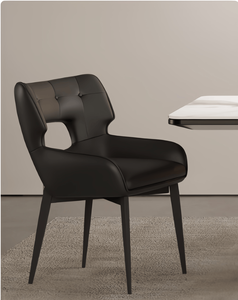 <span class=keywords><strong>Chaise</strong></span> de salle à manger rembourrée de luxe avec design à rivets creux pour restaurant (<span class=keywords><strong>noir</strong></span>/brun/<span class=keywords><strong>beige</strong></span>) - Product Image 3