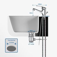 Robinet mélangeur de salle de bain, Robinet de lavabo avec cartouche céramique silencieuse, Robinet pour lavabo de salle de bain à levier unique, Laiton chromé