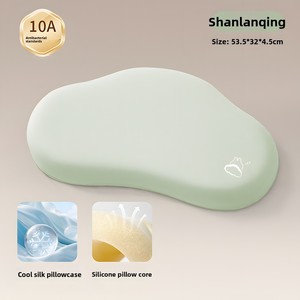 Children's Triangular <strong>Silicone</strong> &amp; Chemical Fiber Pillow for 6 Months to 6 Years Old Cloud Shape Neck Protection Four Seasons Use - Product Image 6