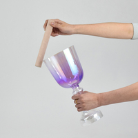 Bols chantants en cristal d'améthyste, instruments de sonothérapie en quartz pour le yoga