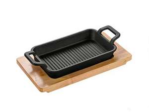 Cast Iron Single Set Meal Grilled <strong>Fish</strong> Rice Rectangular Commercial Korean Binaural Induction Cooker Striped Roasting <strong>Pot</strong> - Product Image 1