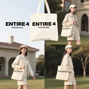 Custom Printed Large Size Canvas Tote Beach Bag Women's Natural Beige Totebag Wholesale Promotion Canvas Bag with logo
