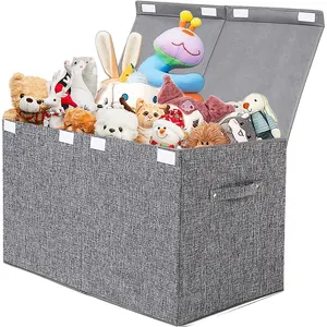 Fabric Foldable Cartoon Toy Storage Box Baby Toys Clothes Organizer
