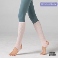 Chaussettes de yoga unisexes épaisses 100 % acrylique tricotées chaudes unies imprimées par transfert thermique écologiques pour le ballet et le sport