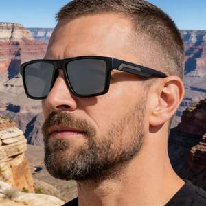 Lunettes de soleil polarisées Lafite à monture carrée, verres TAC UV400, pour hommes, mode extérieure, monture en plastique noir et métal, type 3, pare-soleil - Product Image 2