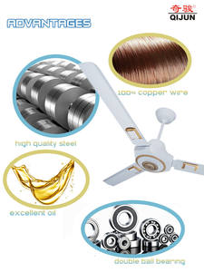 Ventilador de Teto Industrial Deluxe Ramco Shami de 56'' 60'' com 3 Lâminas de Metal e Regulador de 5 Velocidades - Product Image 2