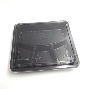 Disposable Plastic Fruit Tray Recyclable Frozen Food Packaging Tray/meat Tray/fruit Tray High Quality Wholesale PP Plastic Black Rectangle Disposable Blister