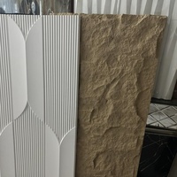 Panneau mural en pierre PU 3D, design moderne, panneau en pierre PU léger pour les murs extérieurs