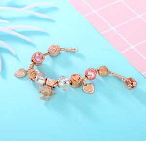 Nueva llegada <span class=keywords><strong>de</strong></span> diseño exquisito <span class=keywords><strong>cristal</strong></span> <span class=keywords><strong>austriaco</strong></span> <span class=keywords><strong>pulseras</strong></span> <span class=keywords><strong>de</strong></span> perlas <span class=keywords><strong>de</strong></span> las mujeres <span class=keywords><strong>pulseras</strong></span> del encanto del corazón oro rosa - Product Image 6
