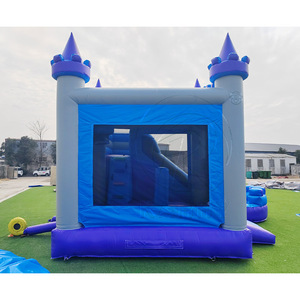 Castillo Inflable Comercial Azul y Morado <span class=keywords><strong>con</strong></span> Tobogán, Castillo Hinchable Personalizado <span class=keywords><strong>con</strong></span> <span class=keywords><strong>Piscina</strong></span> de Agua <span class=keywords><strong>para</strong></span> Uso en Interiores y Exteriores - Product Image 4