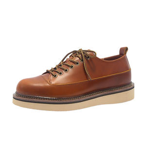 Chaussures Oxford pour hommes en cuir pleine fleur de vachette haut de gamme, nouvelle collection automne, imperméables, formelles et décontractées, à semelle souple et épaisse - Product Image 2