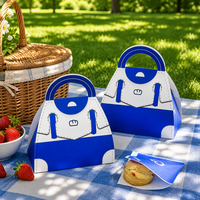 Boîte à pâtisserie personnalisée en gros à faible MOQ, emballage créatif en papier pour pain grillé type sac à main, carton 400 g/m², écologique, fabrication OEM ODM