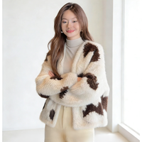 Manteau en fourrure de vison tricoté pour femme, nouveau modèle d'hiver, cape en fourrure de vison, style décontracté, manteau indispensable pour l'automne et l'hiver des femmes