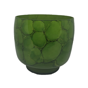 Hand-crafted New Luxury Olive Green Marbleized Glass Mold High-Quality Handmade Decorative Multi-purpose <b>Large</b> <b>Candle</b> Globe - Product Image 1