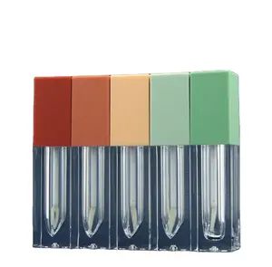 Toptan lippackaging ambalaj özel boş kare dudak parlatıcısı tüpleri konteyner 3ml plastik sıvı ruj tüpü dudak parlatıcı şişesi
