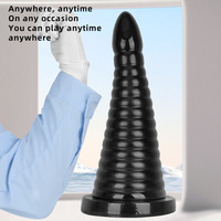 Plug anal extra-large et épais, dilatateur, design chrysanthème noir, en forme de tour, pour relaxation intime et plaisir anal ouvert