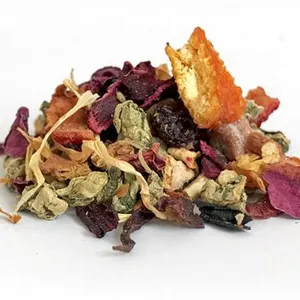 In Loose Blended Flat Tummy Tea Lotus leaf Rose Mint Hibiscus Slimming Beauty Tea Private Label