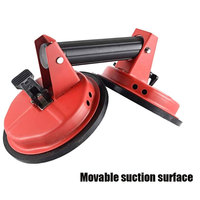 Ventouse à double mâchoire robuste à dégagement rapide pour carrelage et verre, alimentée par aspiration, pour carrelage en porcelaine