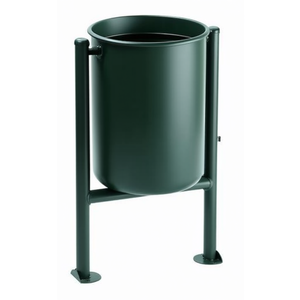 Cestino per Rifiuti Circolare 60 L in Metallo Perforato per Uso Esterno - Product Image 2