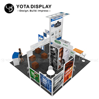 Stand de stand en aluminium modulaire réutilisable sur mesure Yota 20x20 pieds