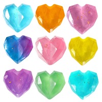 Savon unisexe en forme de cœur en or 24 carats au calendula Savon élégant au lait de coco Savon hydratant pour le visage au diamant pour peau sèche Savon cadeau de mariage