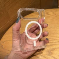 Étui de téléphone robuste magnétique haute transparence pour iPhone 18 Fold, hybride TPU PC, charge sans fil, anti-chute
