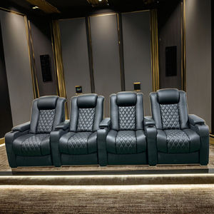 أعلى الحبوب الجلود كرسي كهربائي السينما مع أثاث المسرح المنزلي مع تخزين طاولة لكراسي غرفة السينما - Product Image 4