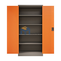 Armoire de rangement industrielle en métal à double porte pour outils, avec panneau perforé, OEM, largeur 100 cm, station de réparation d'usine