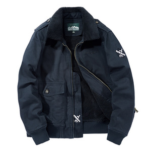 Vestes cargo en coton pour hommes Vestes en polaire doublées de sherpa d'hiver Veste de camionneur M-5XL - Product Image 4
