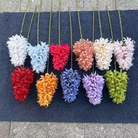 Bunga Hydrangea Pagoda Sutra Realistis Laris Manis, Bunga Artifisial Tangkai Tunggal untuk Dekorasi Lorong & Aula Pernikahan, Pasokan Grosir
