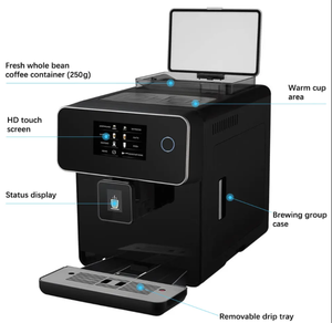 Máquina de Café Espresso, Cappuccino y Latte Comercial, Totalmente Automática, Inteligente, con Pantalla Táctil de Acero Inoxidable, para Hotel, Fábrica, Personalizable - Product Image 2